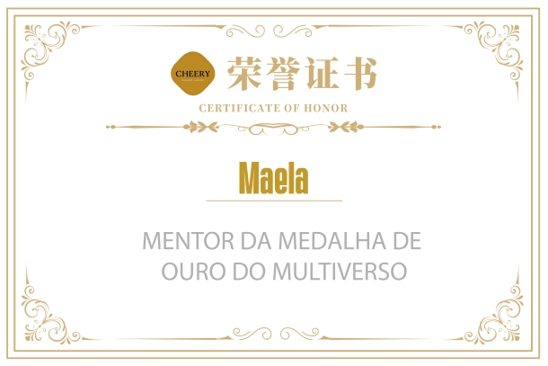 Certificado Mentor medalha de outro multiverso