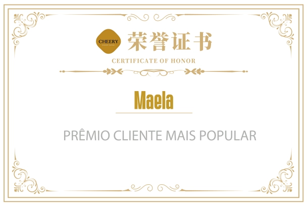 Certificado prémio cliente mais popular